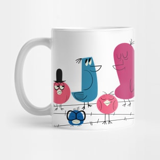 Retro Birds Mug